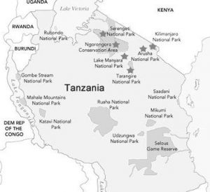 About Us Tanzania Safari Map